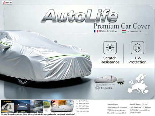  CarShield 135G Cotton - Autóponyva 3 rétegű - cipzározható - XL méretű 