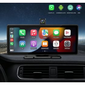    10.26 Hüvelykes hordozható Magyar nyelvű Android Autó és CarPlay Multimédia rendszer 350°-os kamerával - 12V
