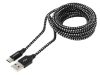 300 cm-es audiokábel, mikroszálas fonott, jack > jack (AUX 3,5 mm)