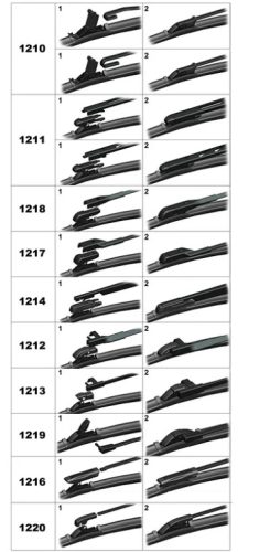 MULTI Ablaktörlő lapát 21 colos (530mm) +9db adapter - darabos