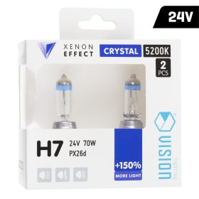 VISION kristály fehér izzók H7 24V 70W PX26d +150%, 2 db.