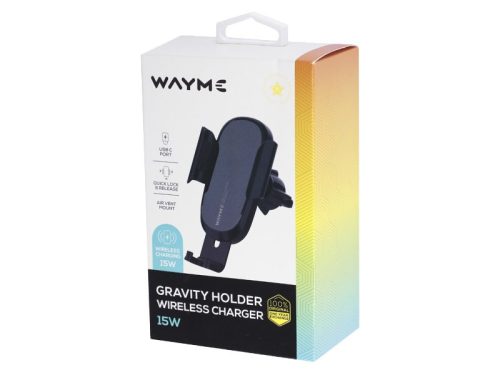 WAYME Tapadókorongos tartó 15W-os Induktív Töltővel