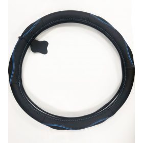 Valódi bőr kormányvédő SPORT KV-5057A - BLACK BLUE