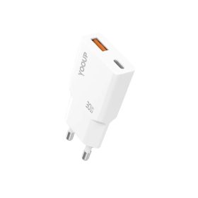   YOOUP 30W Ultra vékony - Dupla hálózati töltő (USB/TYPE-C PD) NC113-D