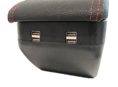  Gyári hatású műbőr univerzális könyöklő - 4USB-S - állítható konzol szélesség