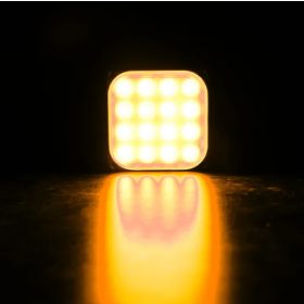   16 LED-es négyzet alakú stroboszkóp - E-jeles - 12-24V IPX4 Waterproof
